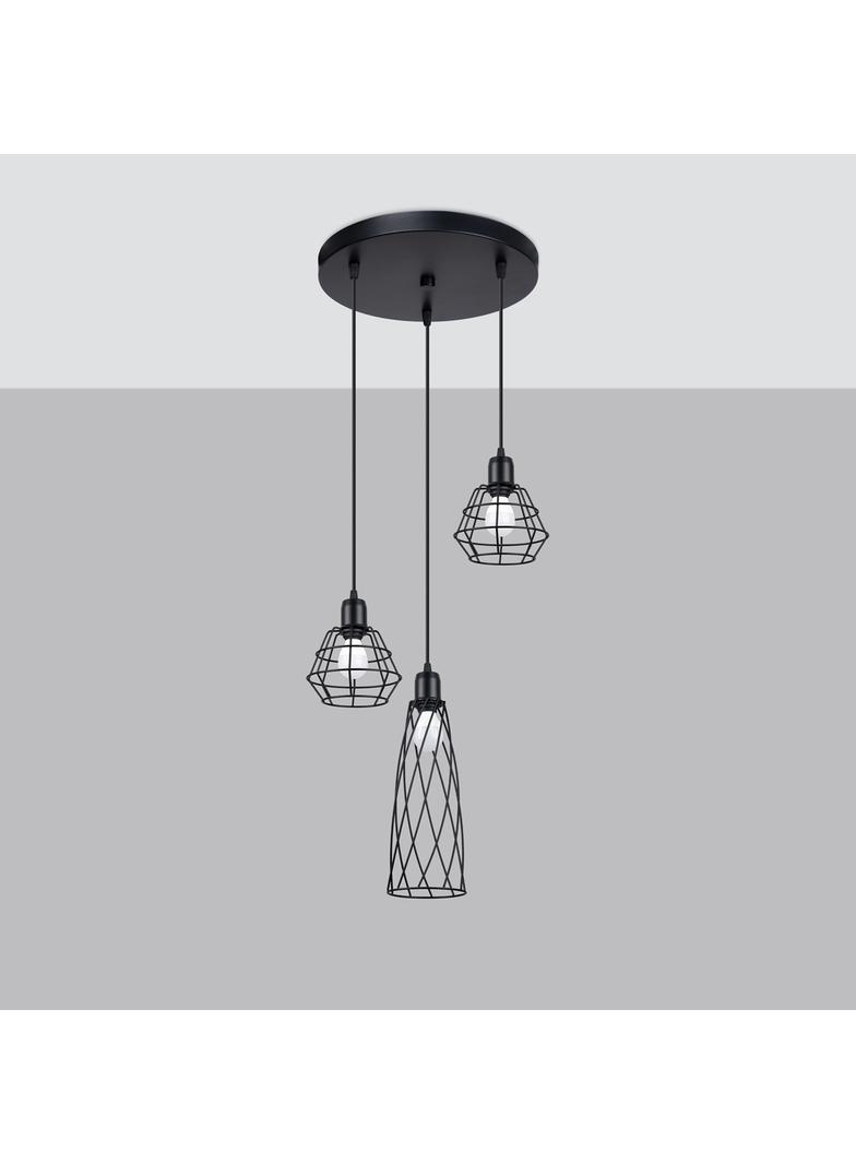 Sollux Lampa wisząca SUBA 3P czarna SL.1166