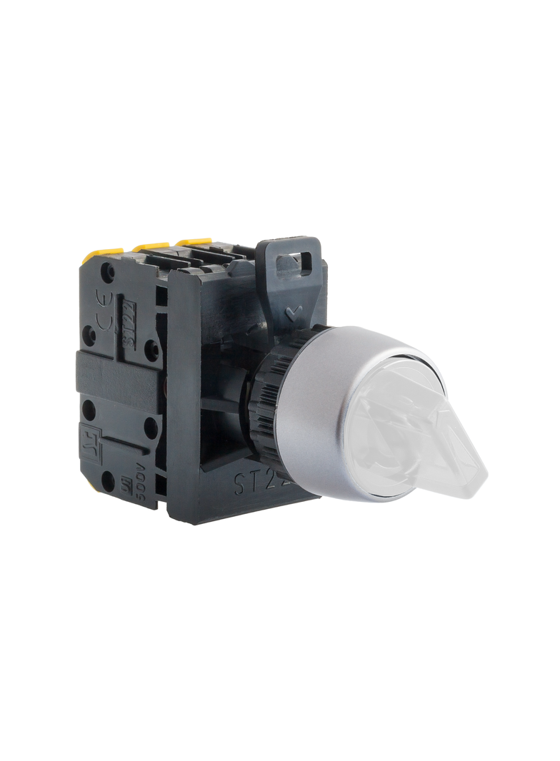 2-POŁ ŁĄCZNIK POKR.BIAŁY 1 ZW PODŚWIETL. PIERŚCIEŃ NIKLOWANY