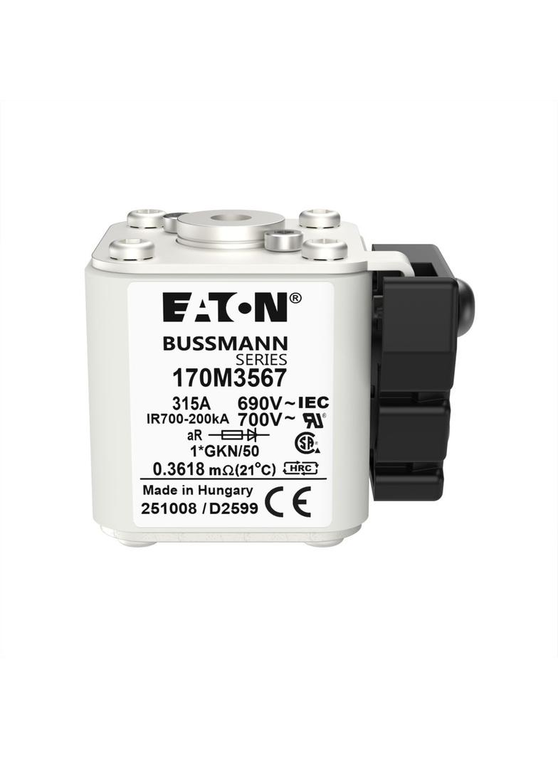 FUSE 315A 690V 1*GKN/50 AR UC Wkładka szybka 315A AC 690V rozmiar 1 45x59x51 mm aR, 170M3567 EATON