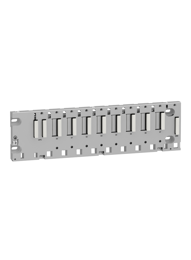 Modicon X80, płyta typu Rack, 8 otworów, montaż panelowy, płytowy lub na szynie DIN BMXXBP0800