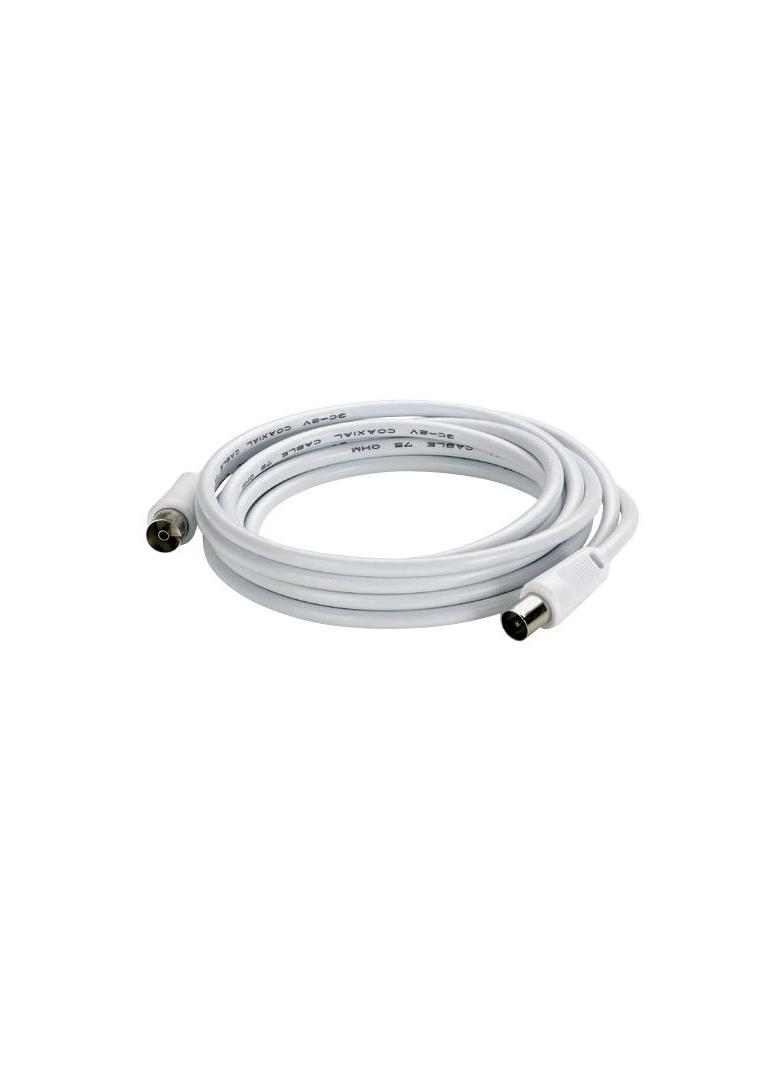 KABEL TV Z 1 WTYKIEM MĘSKIM O9,52 MM I 1 WTYKIEM ŻEŃSKIM O9,52 MM, DŁUGOŚĆ 5 M, Legrand