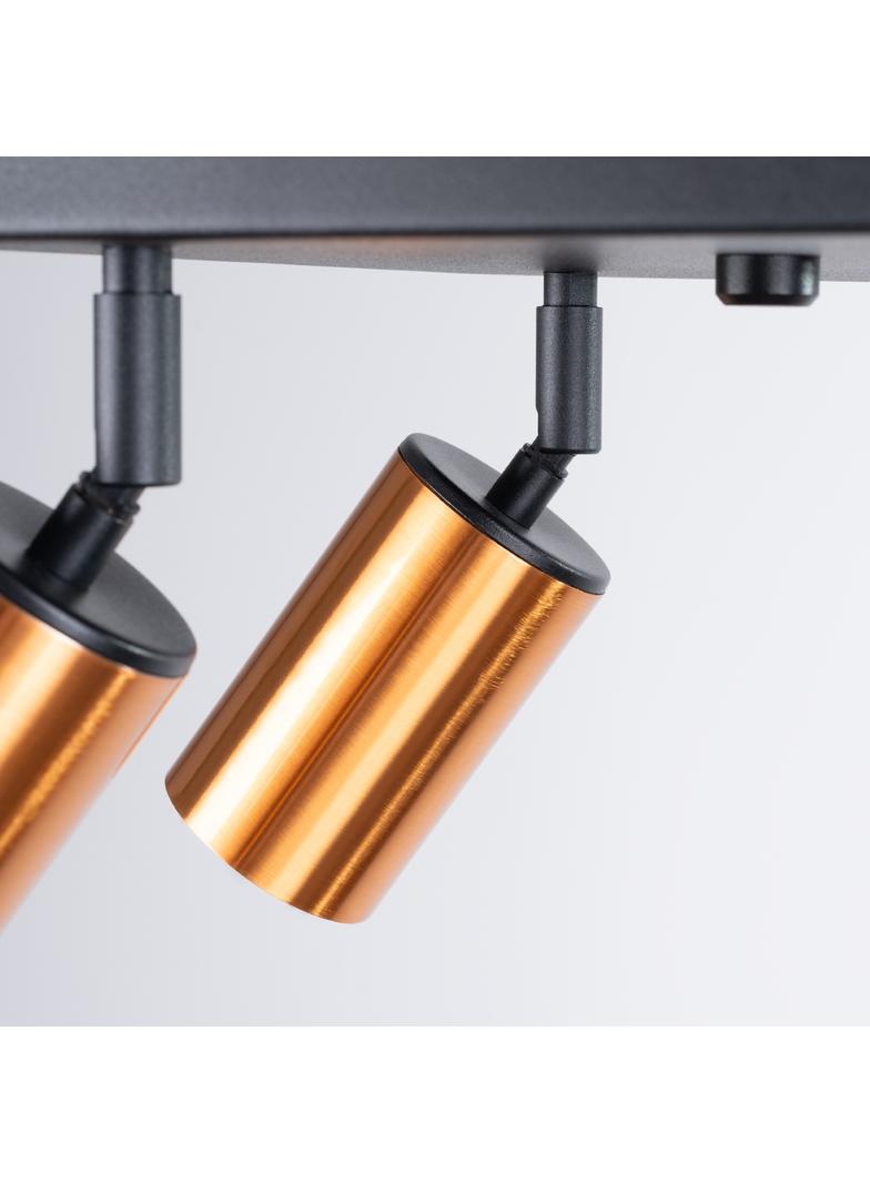 Plafon WINX 4 czarny/miedź