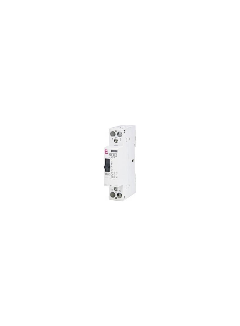 Stycznik modułowy ze sterowaniem ręcznym 20A 2Z 1M 2P R 20-20-R-230V AC 002464040 ETI