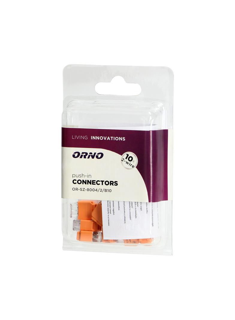 Złączka instalacyjna wciskana 2-przewodowa; na drut 0,75-2,5mm2; IEC 300V/24A; Blister 10 szt. OR-SZ