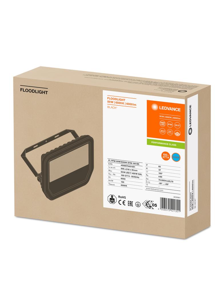 Naświetlacz FLOOD LED PERFORMANCE 50W 6500K SYM 100 black