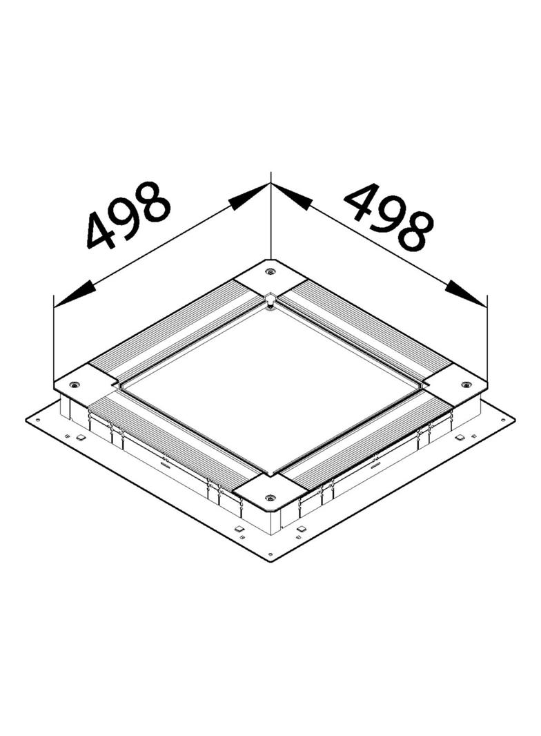 tehalit.UK Uniwersalna puszka podłogowa z blachy stalowej rozmiar 3 70-120mm UDS3070120 HAGER