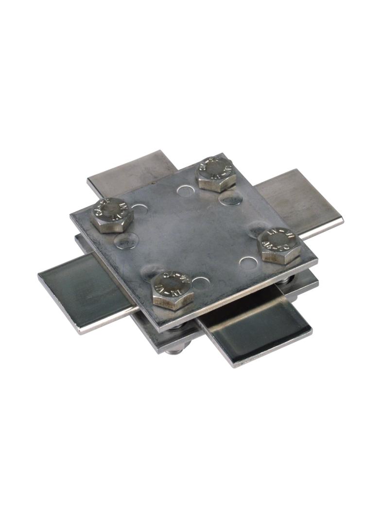 Zacisk krzyżowy 60x60 mm do płask. 30/30 mm, stal nierdzewna NIRO