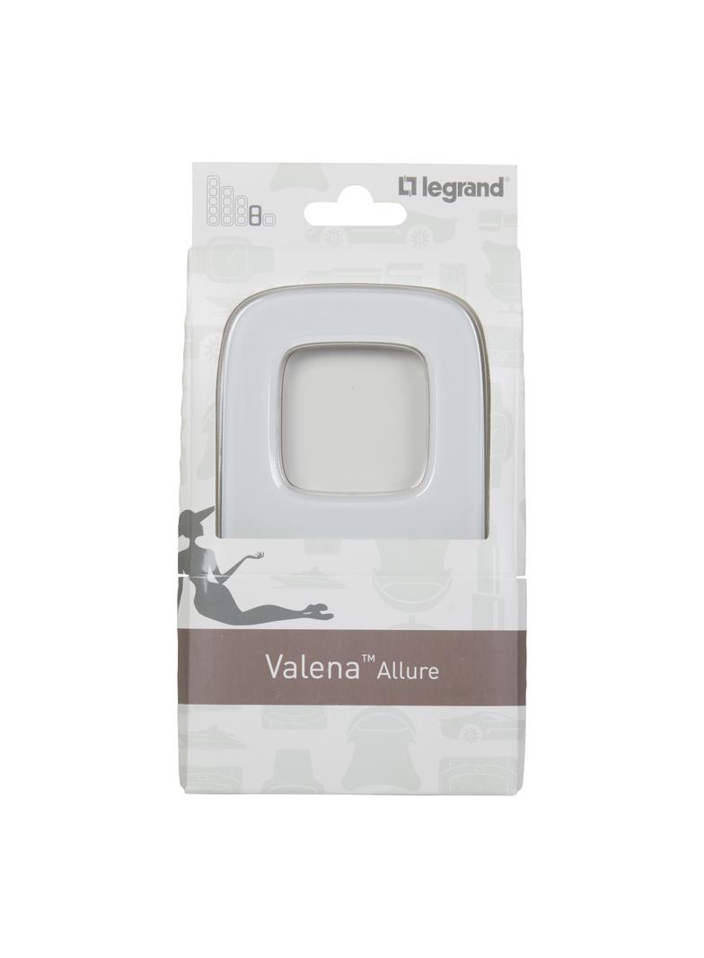 VALENA ALLURE - RAMKA PODWÓJNA BIAŁE SZKŁO, Legrand
