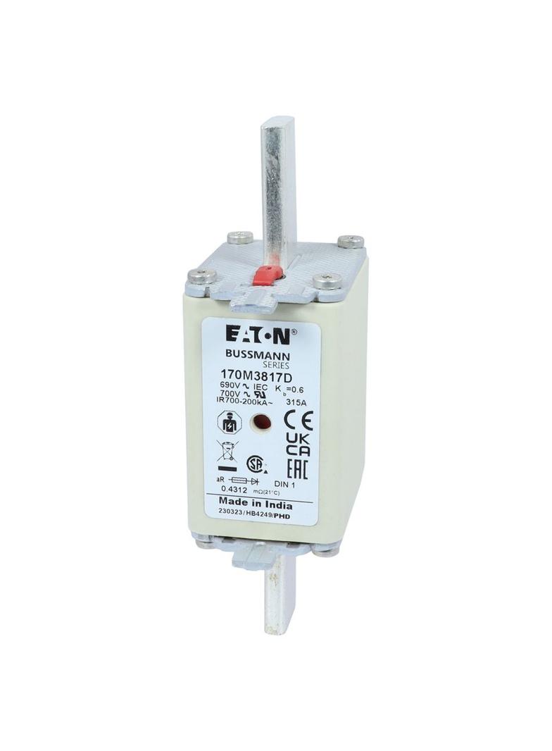 FUSE 315A 690V aR DIN 1 HSDNH Wkładka szybka 315A 690V aR DIN 1 podwójny wskaźnik 170M3817D EATON