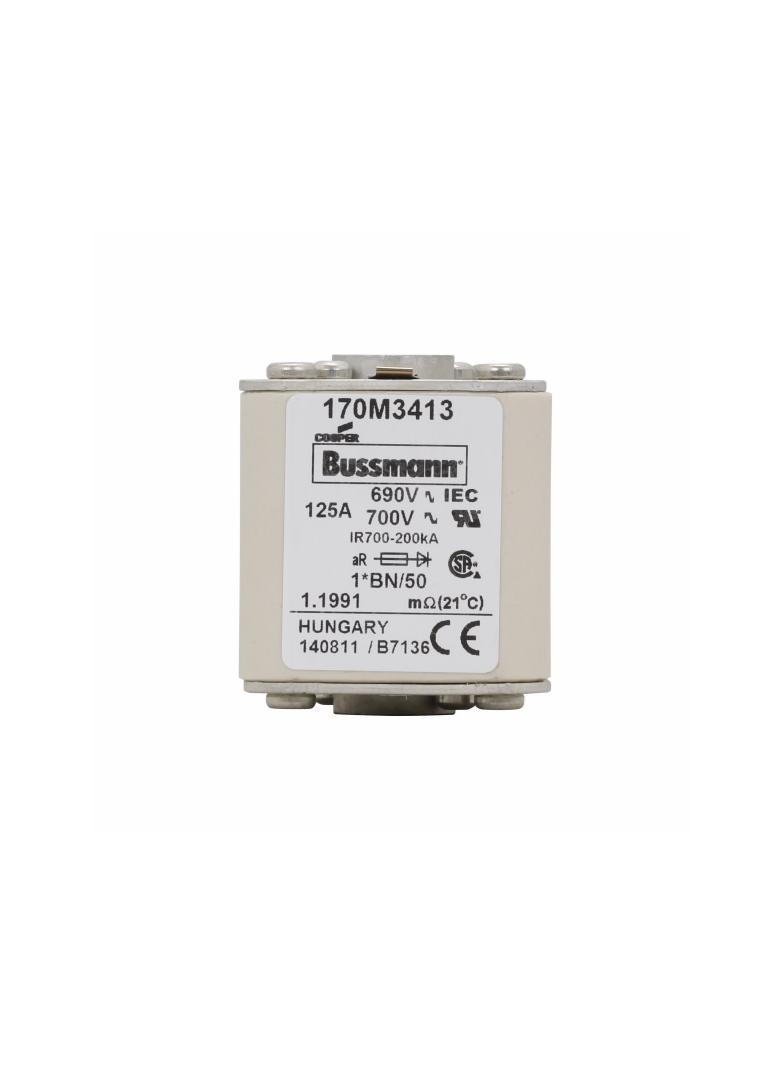 FUSE 125A 690V 1*BN/50 AR UC Wkładka szybka 125A AC 690V rozmiar 1 45x59x51 mm aR I 170M3413 EATON