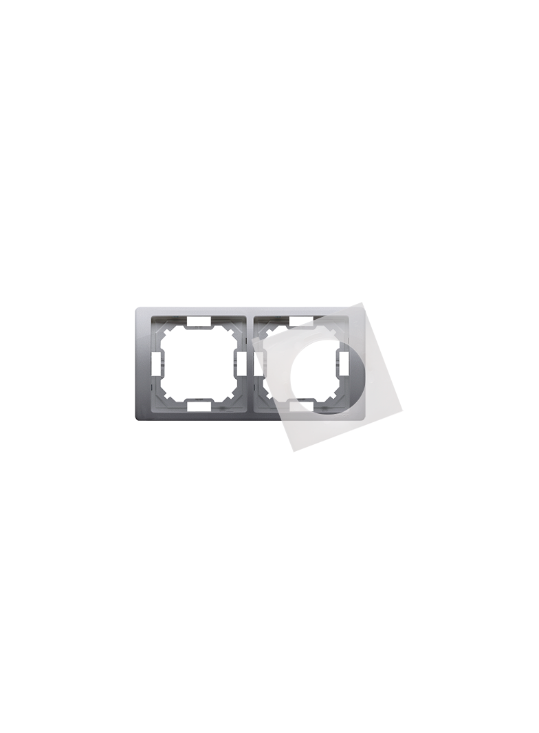 Simon Basic Neos Ramka 2-krotna NEOS do wersji bryzgoszczelnej IP44 z kompletem uszczelek stal inox BMRC2B/21 KONTAKT