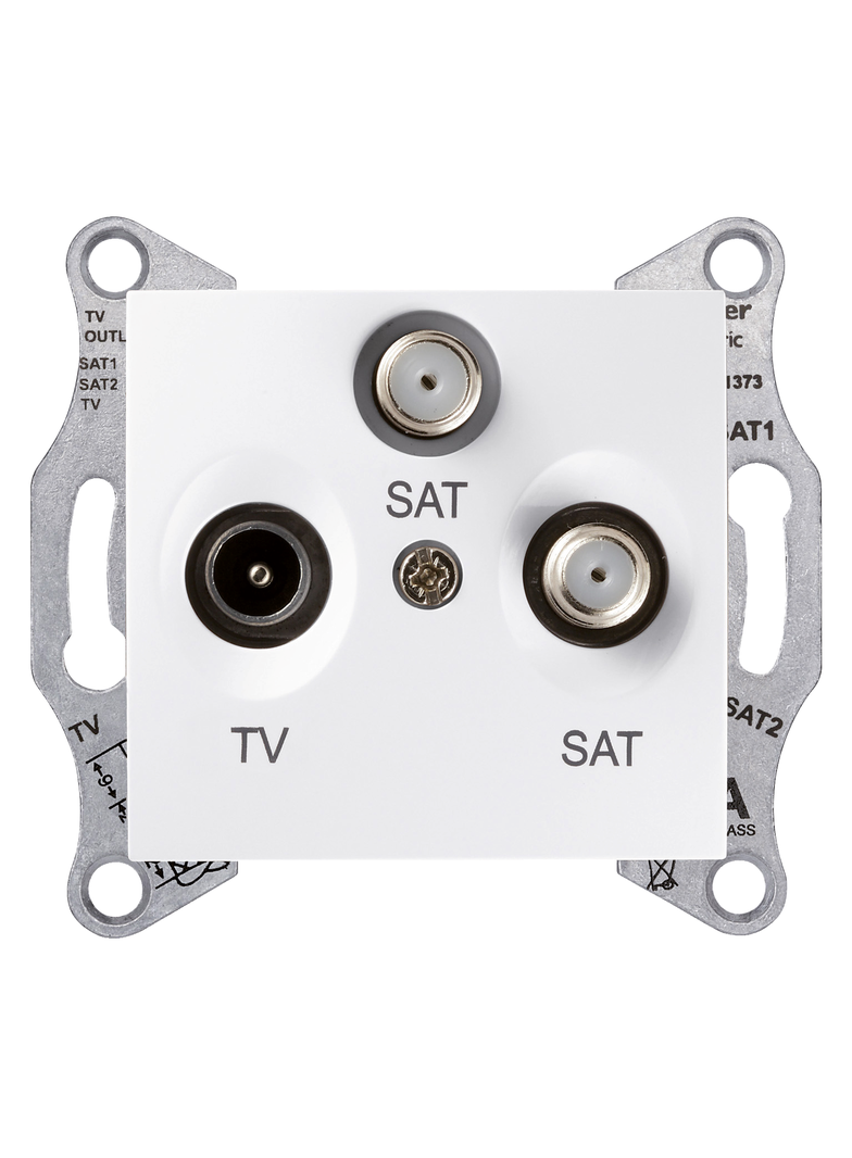 Sedna gniazdo antenowe TV+SAT+SAT końcowe 1dB biały  SDN3502121 Schneider