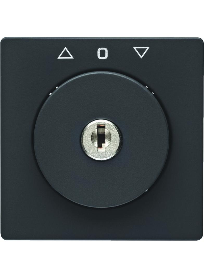 Q.x Płytka czołowa z kluczem do łącznika żaluzjowego na klucz antracyt, aksamit