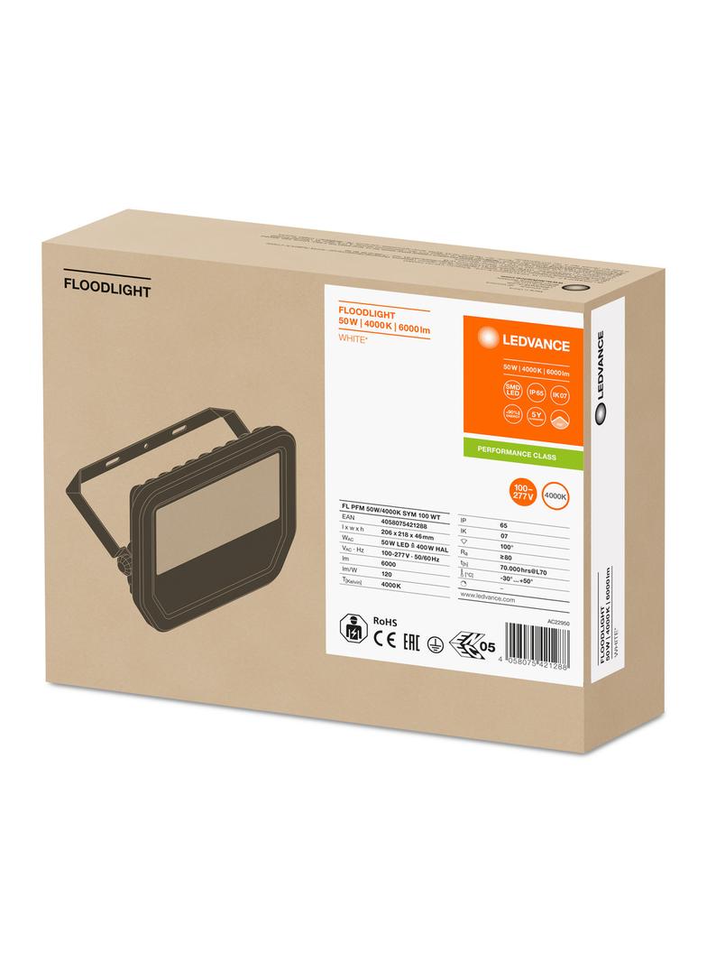 Naświetlacz FLOOD LED PERFORMANCE 50W 4000K SYM 100 white