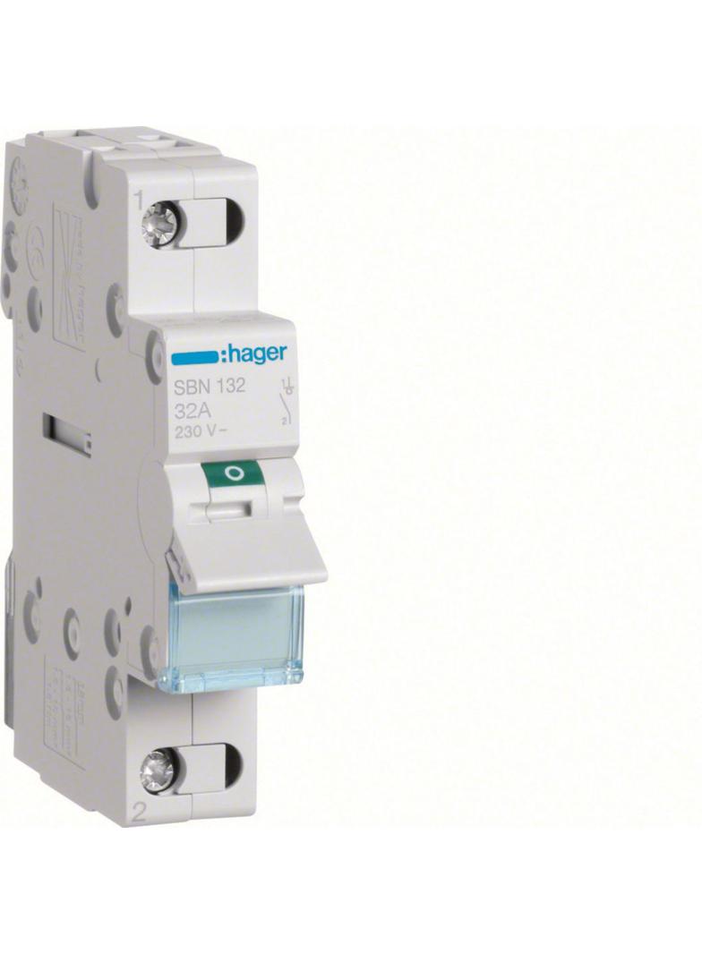 Modułowy rozłącznik izolacyjny 1P 32A 230VAC SBN132 HAGER
