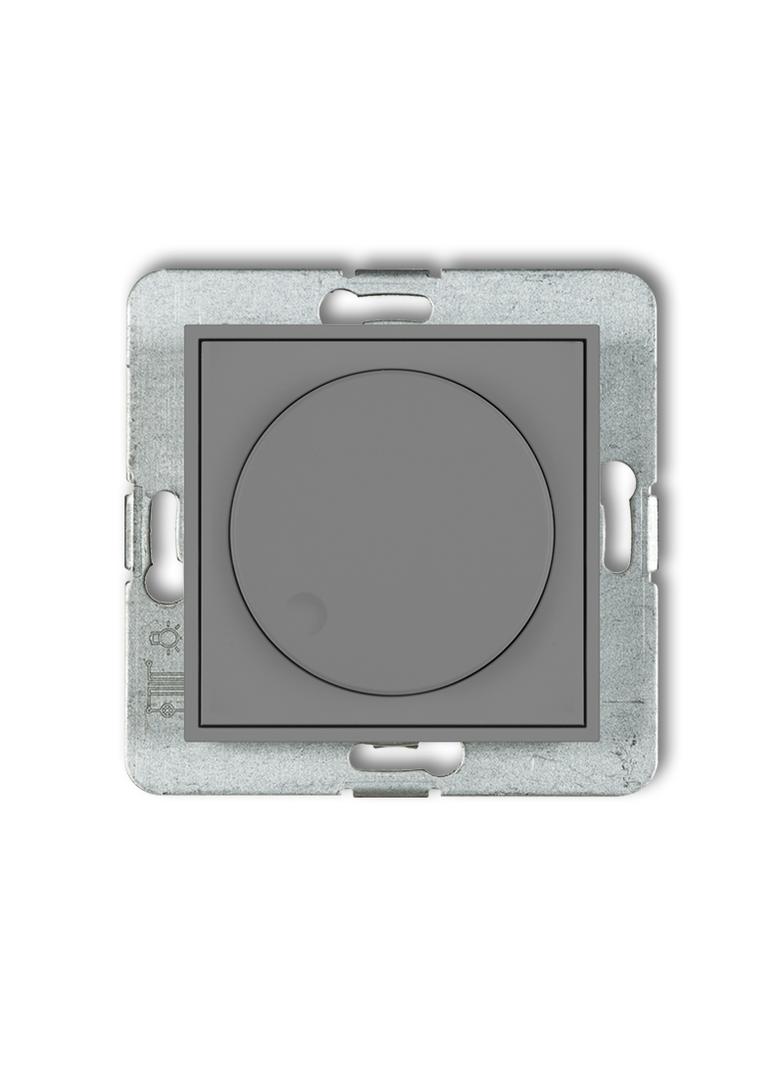 ICON Mechanizm elektronicznego regulatora oświetlenia przyciskowo-obrotowego do lamp LED szary mat