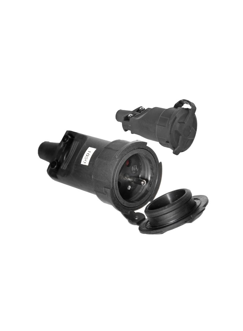 Gniazdo gumowe przenoĹ›ne hermetyczne z/u 250V 16A IP65 D.3149 PAWBOL