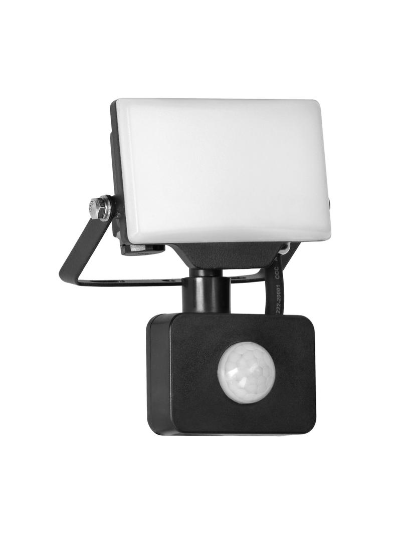 PORTO S LED 10W naświetlacz z PIR, 800lm, IP44, 4000K, aluminium + poliwęglan