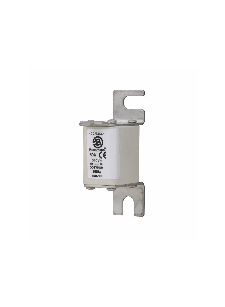 50A 690V gR 00TN/80 TYPE T IND. FUSE Wkładka szybka 50A AC 690V DIN 00 30x67x100 mm gR D 170M2661 EA