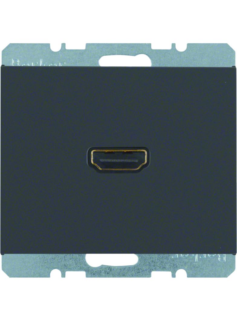 BERKER K.1 Gniazdo HDMI z przyłączem 90st antracyt 3315437006 HAGER