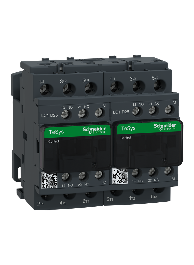 Układ nawrotny TeSys D AC3 25A 3P 1NO 1NC cewka 24VAC zaciski skrzynkowe LC2D25B7V