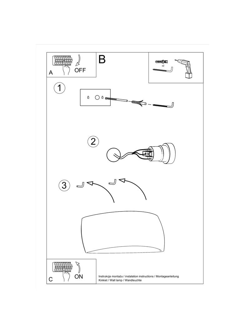 Sollux Kinkiet lakierowany PONTIUS biały połysk SL.1025