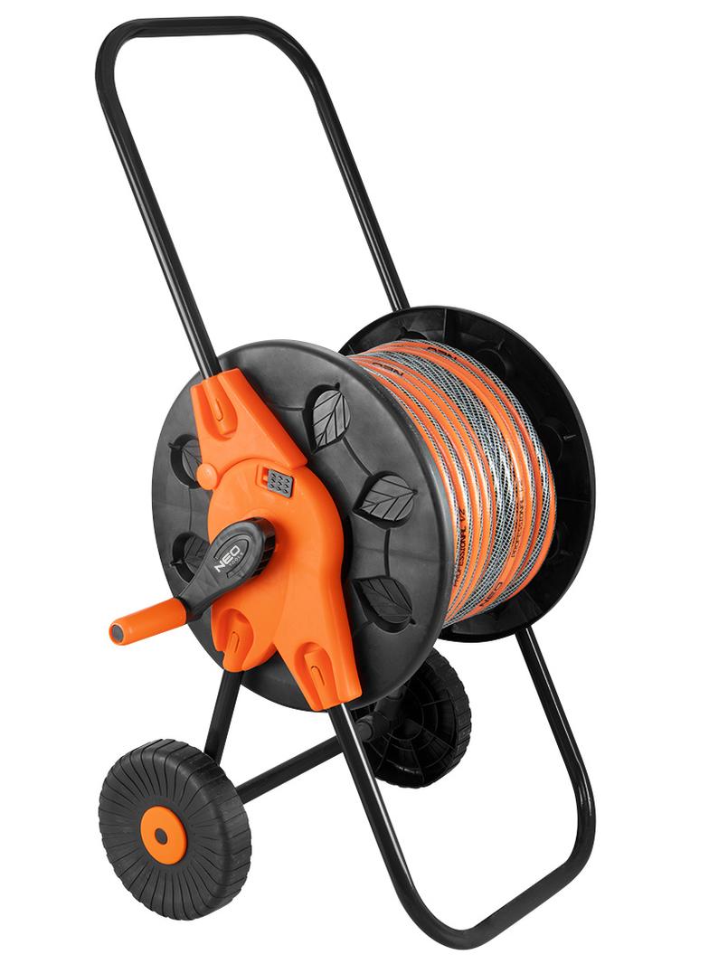 Wózek na wąz ogrodowy, tworzywo sztuczne, do 60 m węza 1/2"