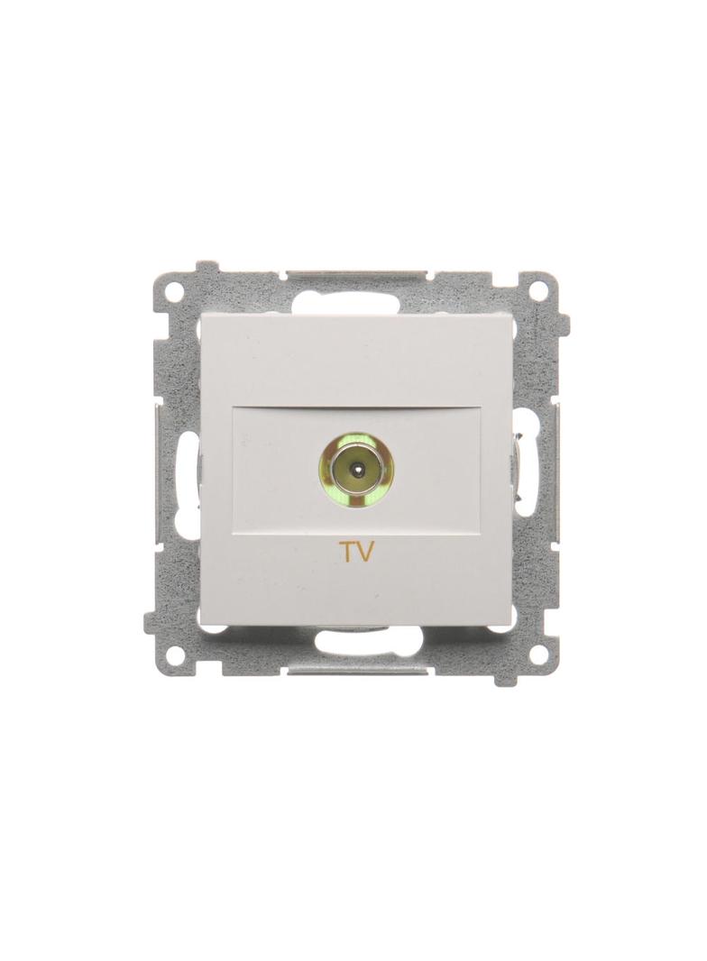 Simon 54 Gniazdo antenowe TV pojedyncze Do instalacji indywidualnych biały