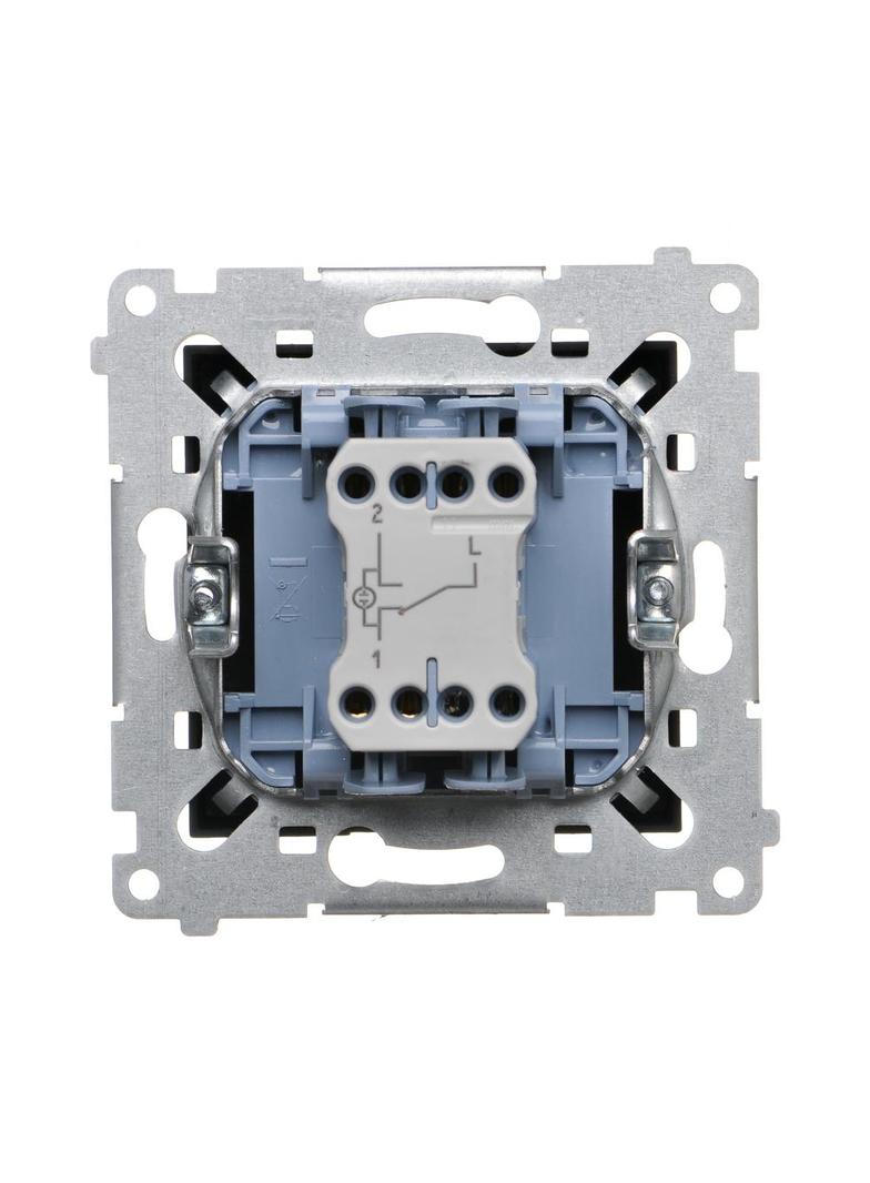 Simon 54 Łącznik schodowy z podświetleniem LED bez piktogramu 10A 250V szybkozłączka czarny DW6L.01/X/49 KONTAKT