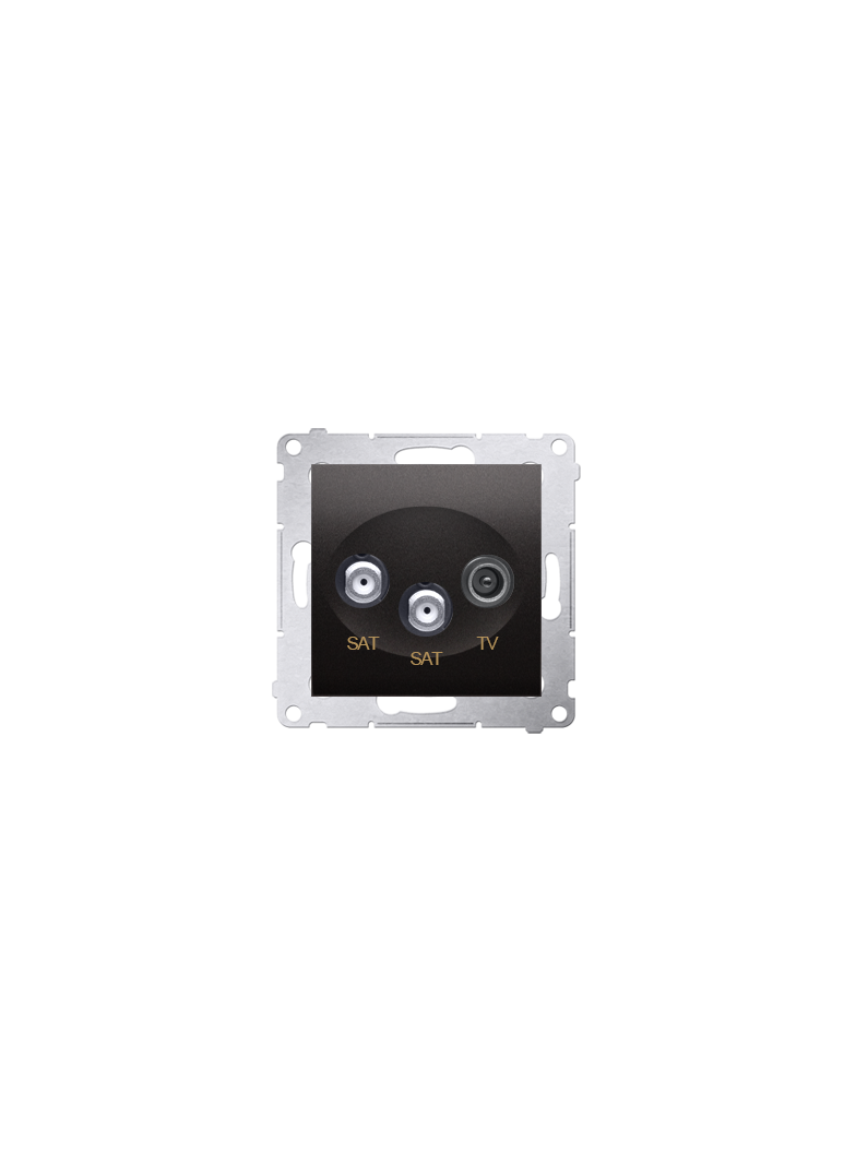 SIMON 54 WMDA-03019z-048 Gniazdo antenowe satelitarne podwójne SAT-SAT-RTV (moduł); antracyt