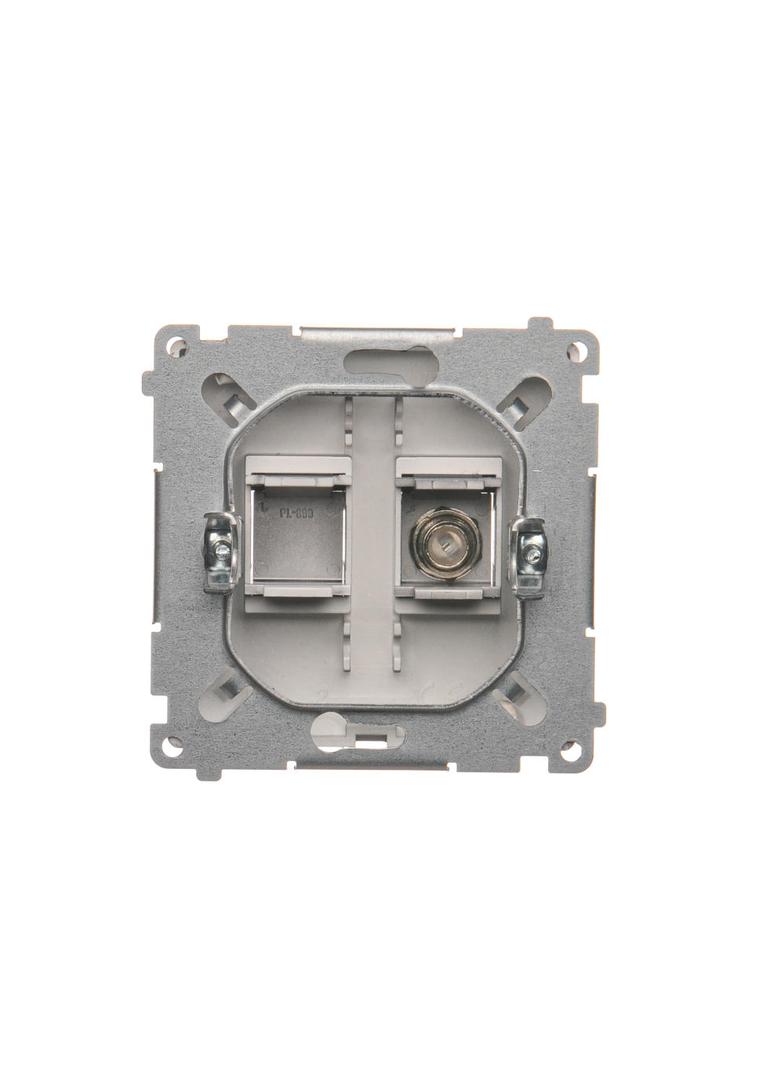 Simon Basic Gniazdo antenowe typu pojedyncze  stal inox