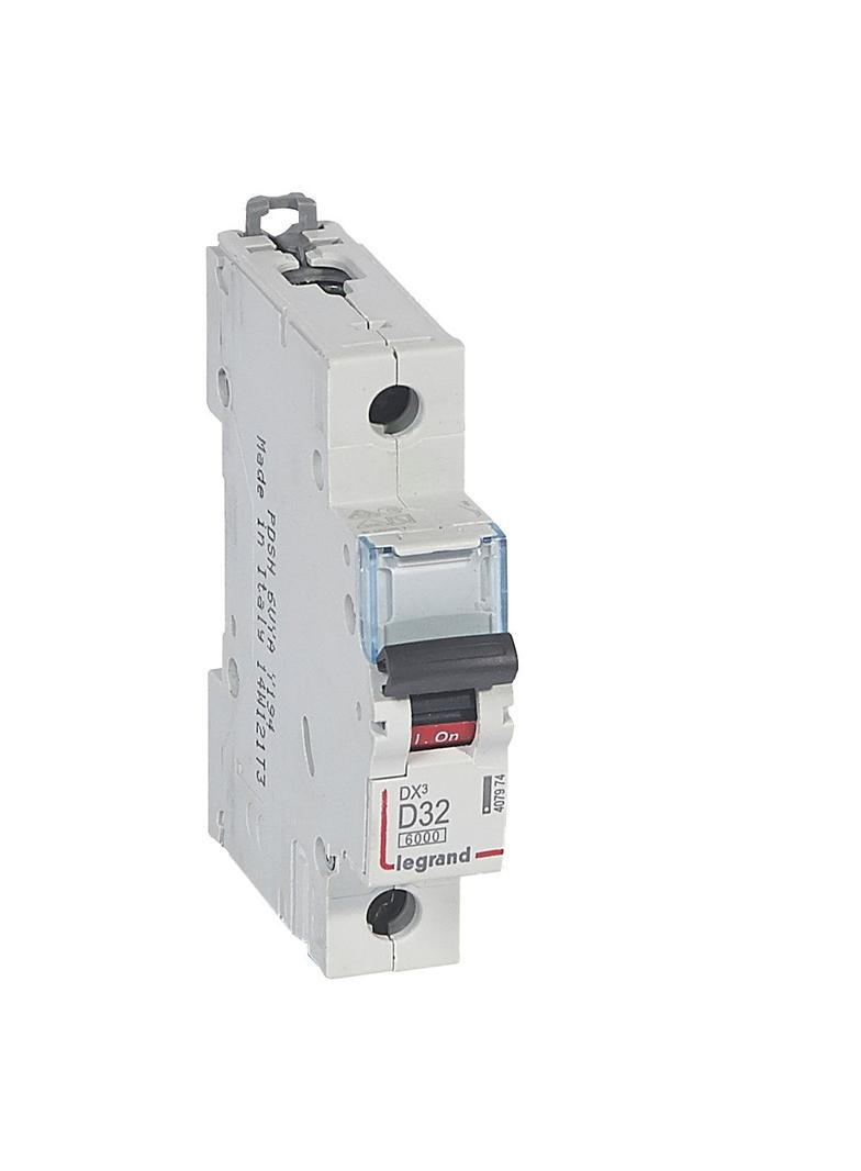 WYŁĄCZNIK NADPRĄDOWY S 301 1P D 32A 6000A SERII DX3, Legrand