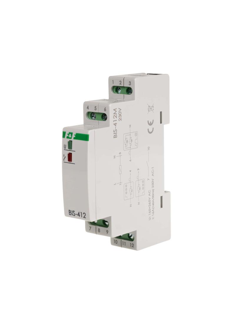 Przekaźnik bistabilny grupowy z pamięcią na szynę DIN 230V BIS-412M F&F
