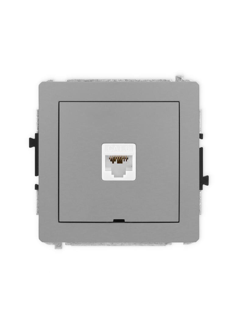 DECO Mechanizm gniazda komputerowego pojedynczego 1xRJ45, kat. 6A, 8-stykowy, bez pola opisowego sza