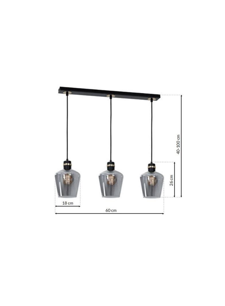 Milagro lampa wisząca Richmond 3xE27 czarno/złota MLP6539