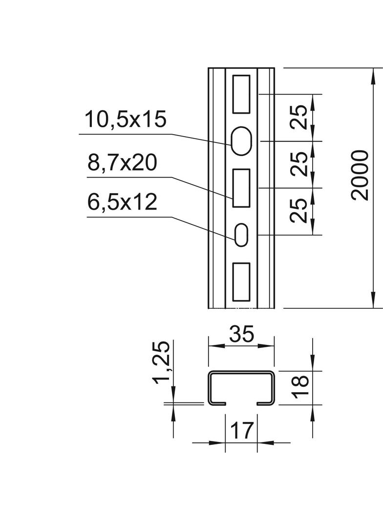 CML3518P2000FT, Szyna profilowa