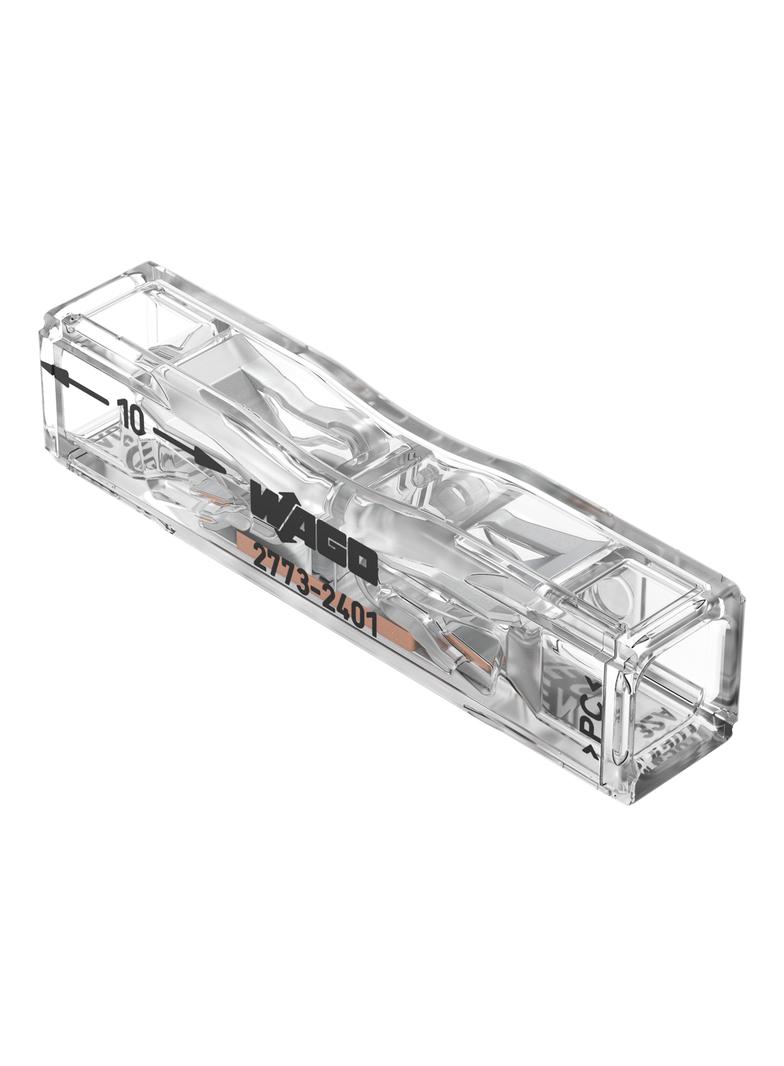 Przelotowa złączka instalacyjna do przewodów sztywnych 2773 Inline do przewodów jedno- i wielodrutow