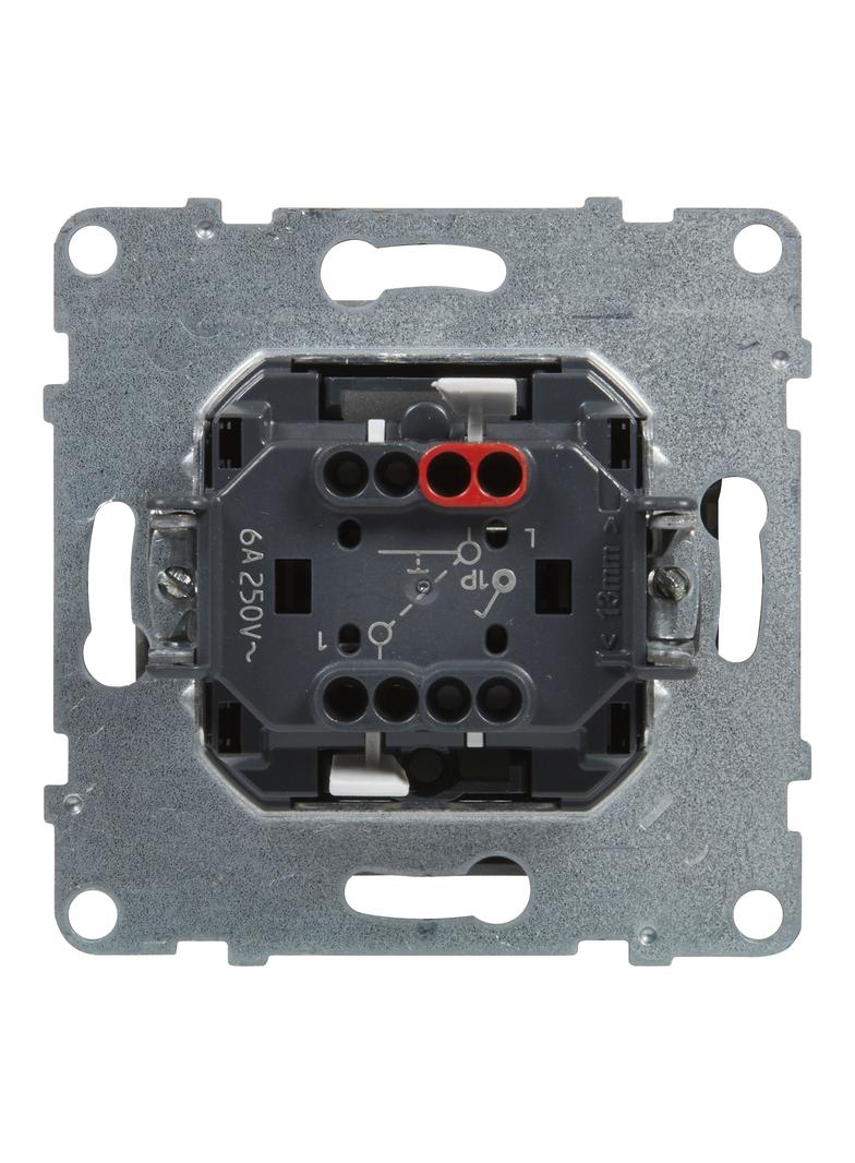 SUNO - Przycisk pojedynczy - 6 A - 250 V~ - zaciski automatyczne, Aluminium, Legrand