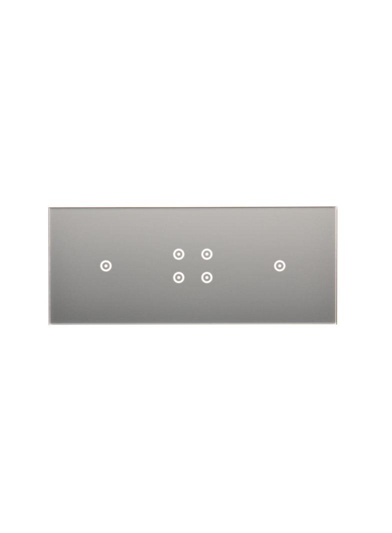 Simon 54 Touch Panel dotykowy S54 Touch 3 moduły 1 pole dotykowe + 4 pole dotykowe + 1 pole dotykowe srebrna mgła DSTR3141/71 KONTAKT