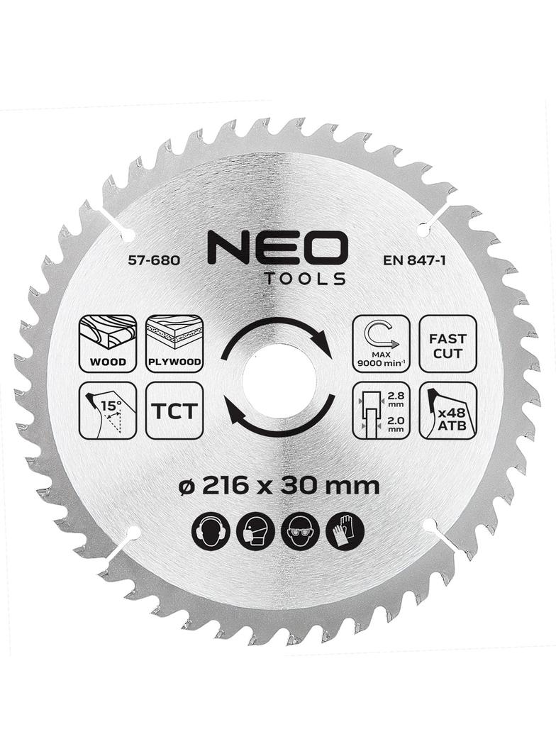 Tarcza do pilarki, widiowa, 216 x 30 mm, 48 zębów