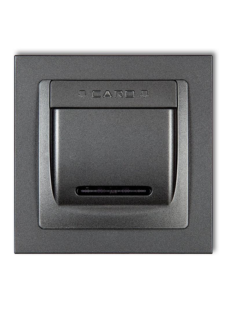 DECO Łącznik hotelowy z ramką uniwersalną pojedynczą z tworzywa DECO grafitowy