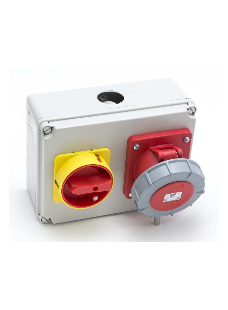 ROZDZIELNICA STACJONARNA Z ROZŁĄCZNIKIEM TYPU „MŁAWA”  Wejście M40 - wyjście 63/5 R.0-1 63A 3P IP67