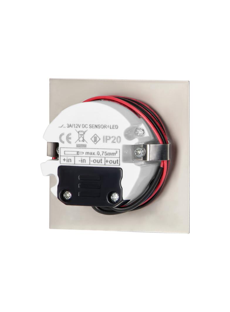 DRACO LED NEW 1,5W, oprawa schodowa podtynkowa, 12VDC, 30lm, 4000K, satyna, czujnik ruchu i zmierzch AD-OS-6164LR4/N ORNO