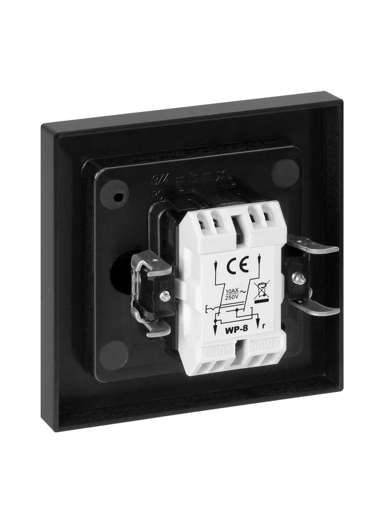 Łącznik krzyżowy podtynkowy Malta, 10A, 250V, WP-8M, czarny mat FMS-103/B ORNO