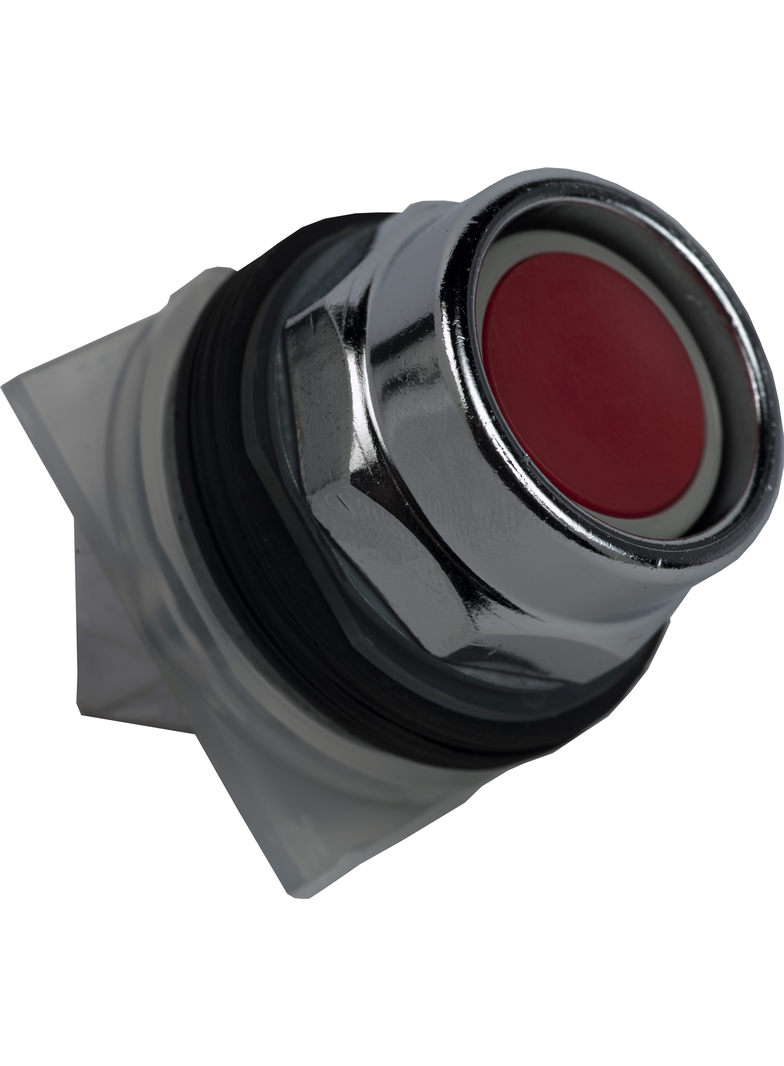 Harmony 9001K Przycisk wpuszczony, czerwony, 2 pozycyjny, z osłoną bez podświetlenia, metalowy