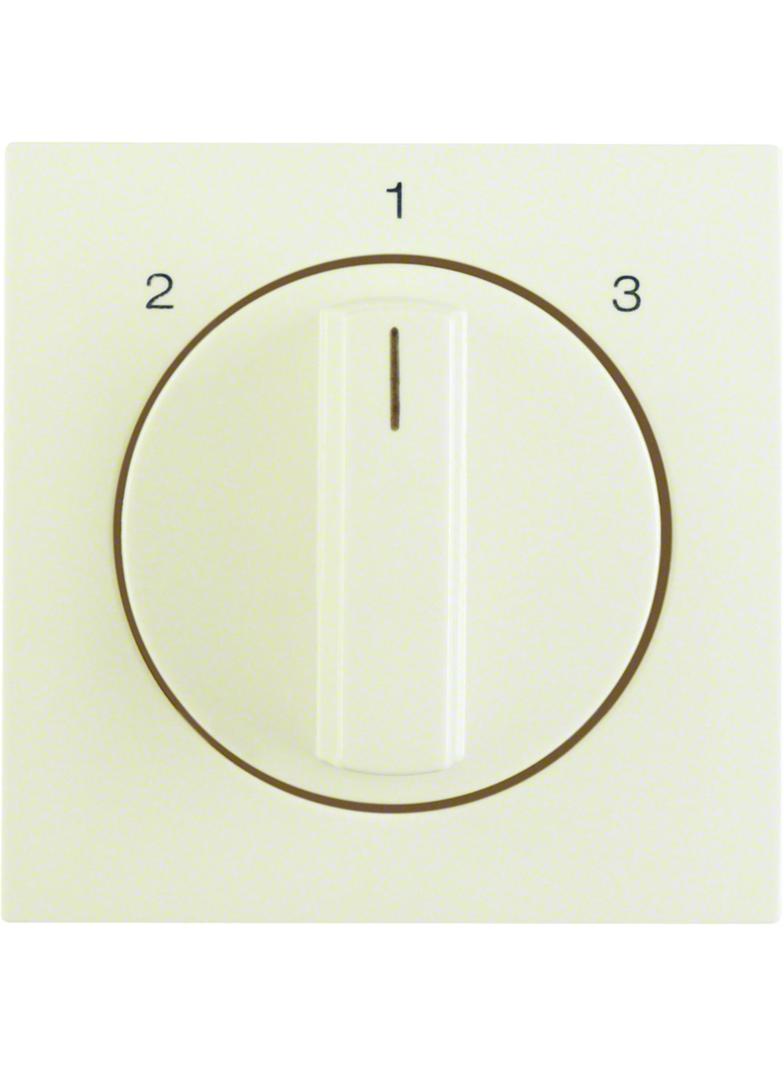 B.Kwadrat Płytka czołowa z pokrętłem do łącznika 3-poz. bez pozycji  0  krem poł