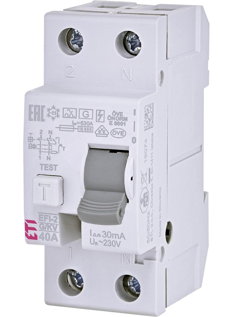 EFI-2 A G/KV 40/0.03 Wyłącznik  różnicowoprądowy - krótkozwłoczny