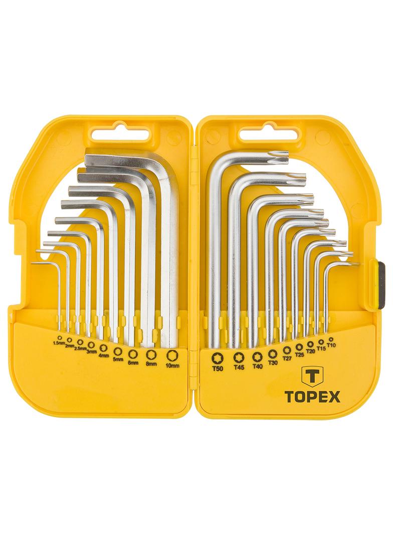 Klucze sześciokątne i Torx, zestaw 18 szt.