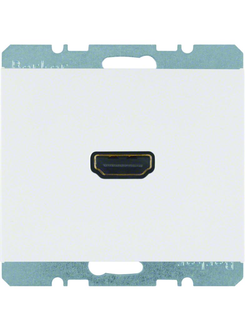 BERKER K.1 Gniazdo HDMI z przyłączem 90st biały 3315437009 HAGER