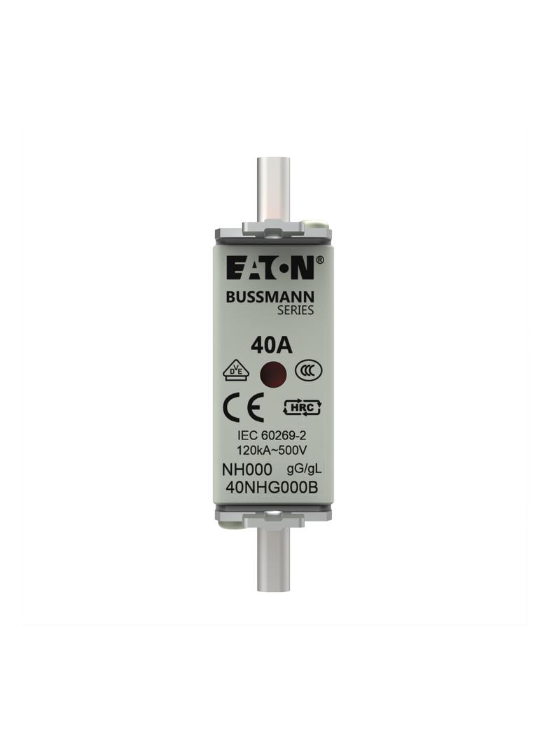 NH FUSE 40A 500V GG/GL SIZE 000 Wkładka NH000 40A 500V GL/GG podwójny wskaźnik 40NHG000B EATON